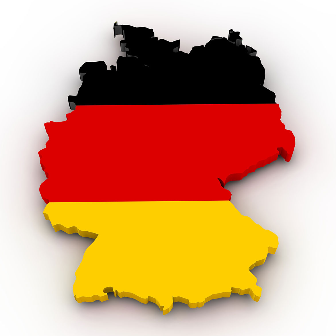 Germany map with flag
